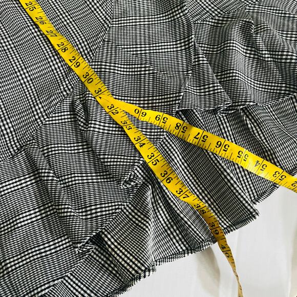 Calvin Klein Plaid Sleeveless Ruffle Belted Dress Size 2 Black White - Picture 8 of 9